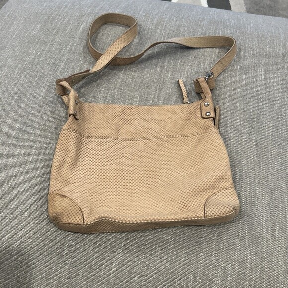 Fossil Brown Leather Crossbody Cowhide Purse Tan Brown Zipper Closure - Picture 5 of 12